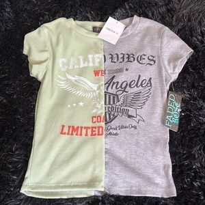 Half and half tight tee